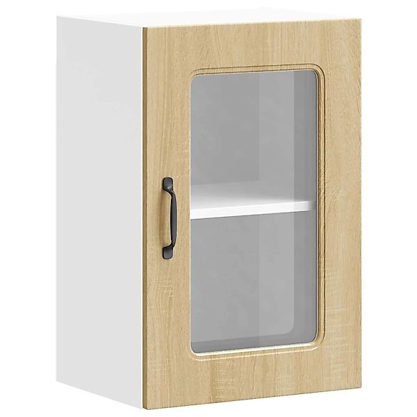 vidaXL Küchen-Hängeschrank mit Glastür Kalmar Sonoma-Eiche Holzwerkstoff 85 günstig online kaufen