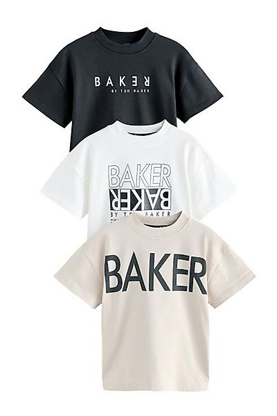 Baker by Ted Baker T-Shirt 3 x Baker by Ted Baker Grafik-T-Shirts Baumwolle günstig online kaufen