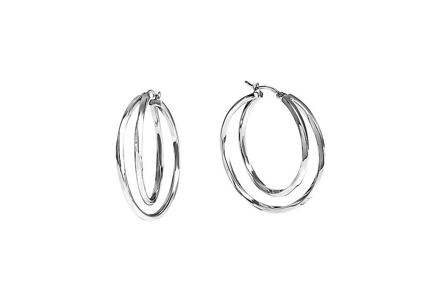 Vivance Paar Creolen 925/- Sterling Silber rhodiniert 2-reihig günstig online kaufen