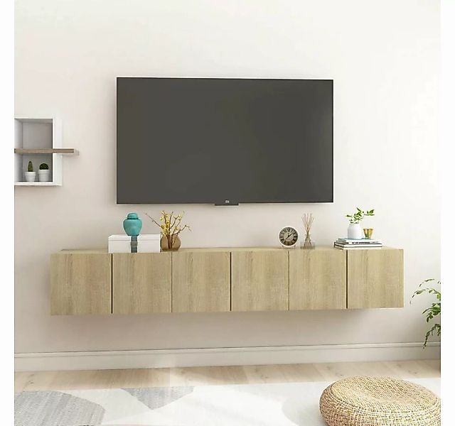 furnicato TV-Schrank TV-Hängeschränke 3 Stk. Sonoma-Eiche 60x30x30 cm günstig online kaufen