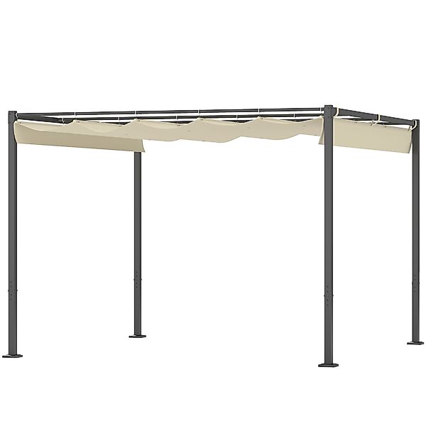 Outsunny Pergola ca. 3x3m Garten Pavillon, Terrassendachung aus Metall, Gar günstig online kaufen