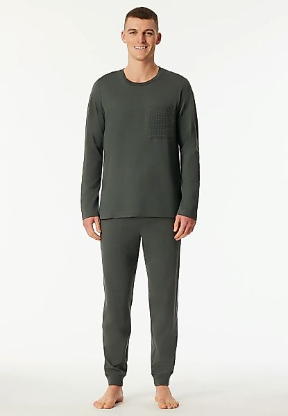 Schiesser Schlafanzug "Modern Nightwear" 2 tlg. seitliche Taschen, Brusttas günstig online kaufen