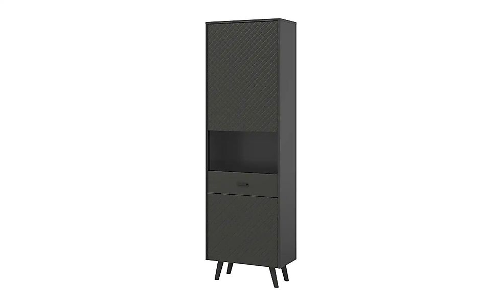 Vitrine   ¦ grau ¦ Maße (cm): B: 58 H: 195 Schränke > Vitrinen - Höffner günstig online kaufen