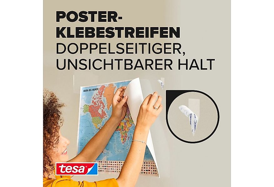 tesa Klebehaken POWERSTRIPS Poster Doppelseitige Klebestreifen, (Spar-Set, günstig online kaufen