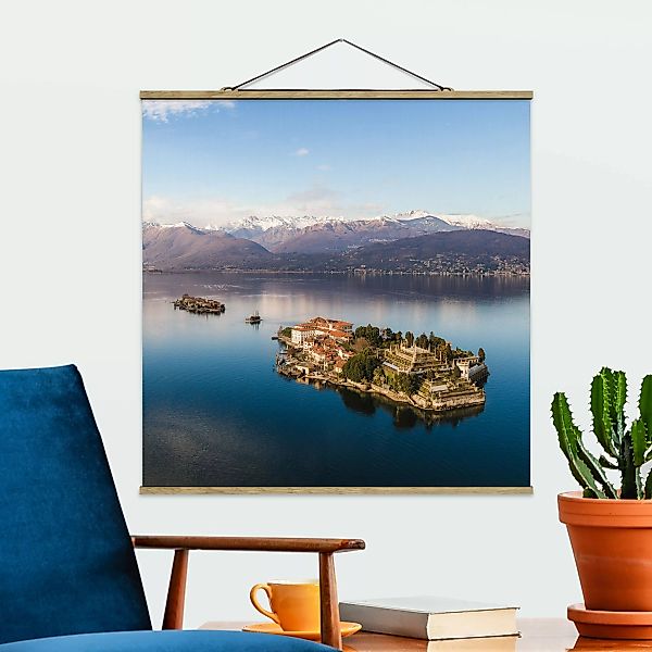 Stoffbild mit Posterleisten Insel Isola Bella in Italien günstig online kaufen