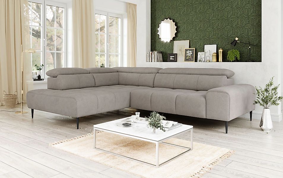 COTTA Ecksofa "Theo L-Form, B: 298 cm" mit Kopfteilverstellung, optional Si günstig online kaufen