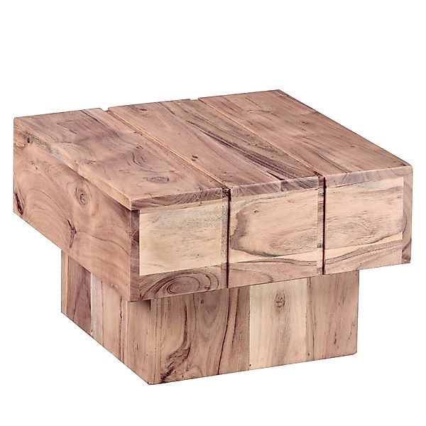 FINEBUY Beistelltisch SuVa3530_1 (Akazie Massivholz 44x44x30 günstig online kaufen