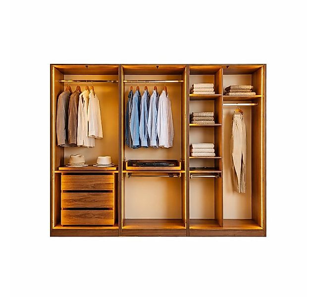 JVmoebel Eckschrank Eckschrank mit Glasfront und integrierter Kleiderstange günstig online kaufen