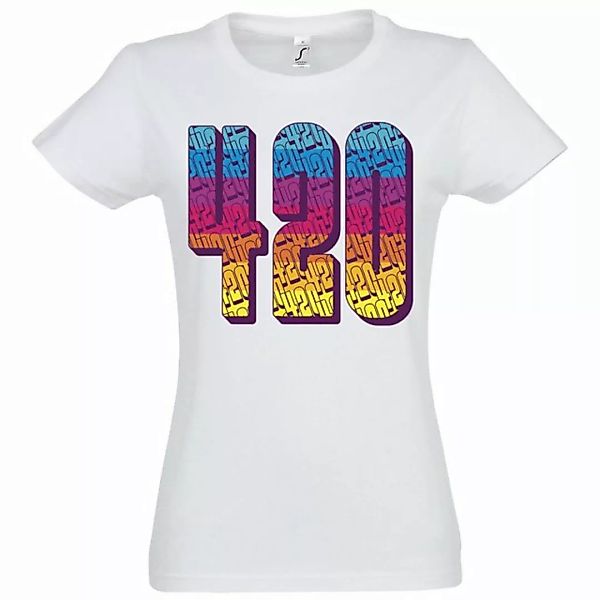 Youth Designz T-Shirt 420 Regenbogen Damen Shirt mit trendigem Print günstig online kaufen