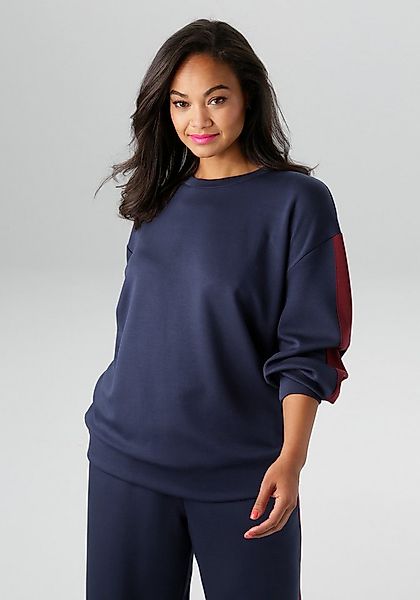 Aniston PLUS Sweatshirt mit trendigen Seitenstreifen - NEUE KOLLEKTION günstig online kaufen