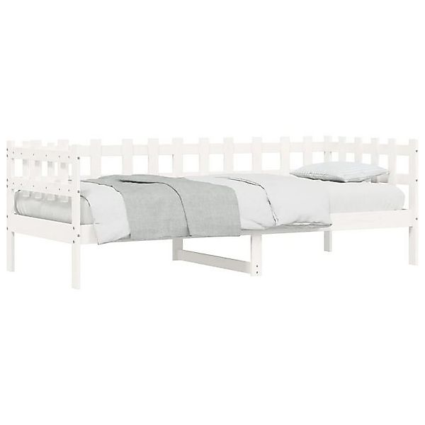 furnicato Bett Tagesbett ohne Matratze Weiß 90x200 cm Massivholz Kiefer (1- günstig online kaufen