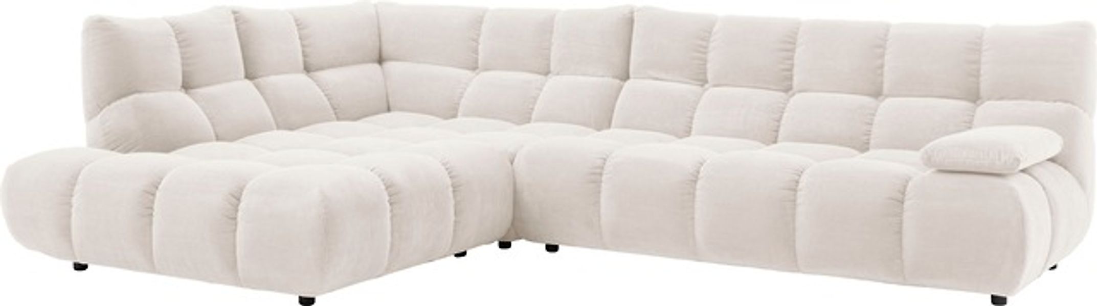 Home affaire Ecksofa »Cozy Bubble, mit klappbarer Armlehne, Breite 324 cm« günstig online kaufen