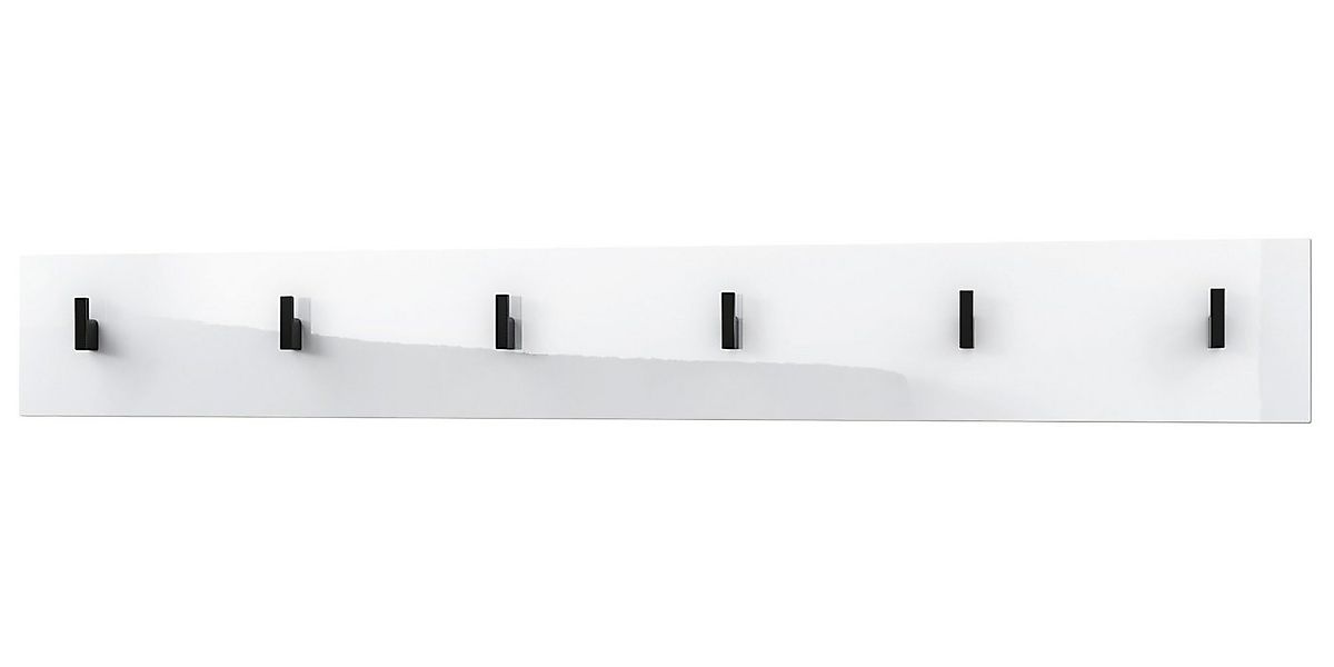 Vladon Garderobenpaneel Linea V1 (Wandgarderobe, mit 6 Kleiderhaken), Weiß günstig online kaufen