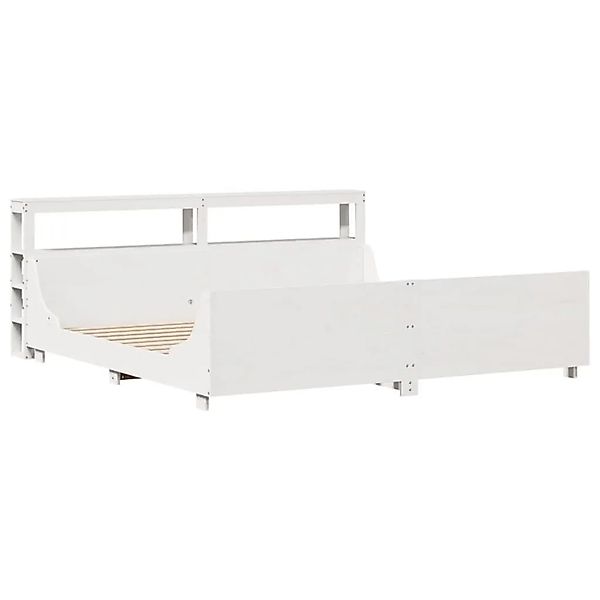 vidaXL Massivholzbett ohne Matratze Weiß 200x200 cm Kiefernholz 3306448 günstig online kaufen