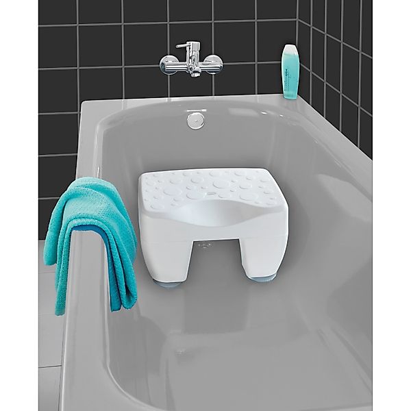 Wenko Badewannenhocker Secura 150 kg Tragkraft Kunststoff 40 x 21 x 31 cm W günstig online kaufen