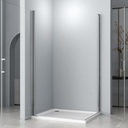 Hopibath Eckdusche 90x90 Pendeltür Duschkabine 80x80, günstig online kaufen
