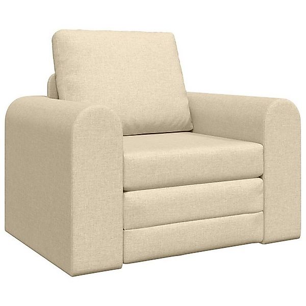 vidaXL Sofa Boden Sofa Bett 2-in-1 Creme 98x71x83 cm Stoff, 1 Teile günstig online kaufen