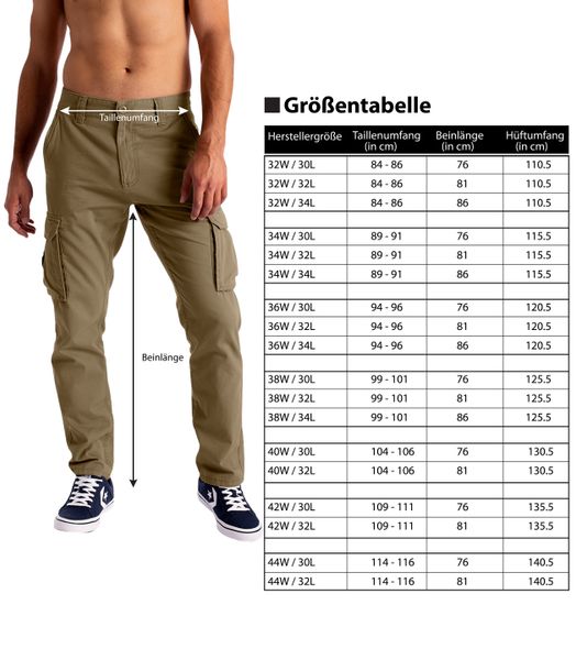 BlauerHafen Cargohose Lässige, lockere Arbeitshose mit günstig online kaufen