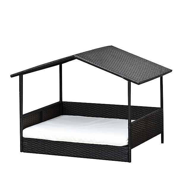 PawHut Hundehütte Rattan Hundehaus mit Kissen, günstig online kaufen