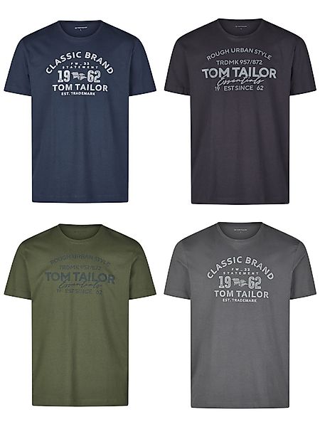 Tom Tailor Tshirt Herren Baumwolle Regular Fit 4er Pack Set günstig online kaufen