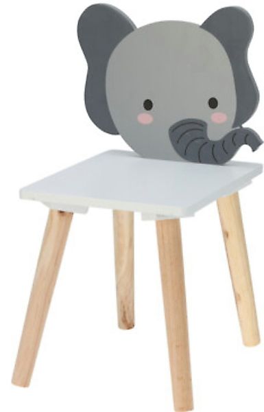 Koopman Kinderstuhl Kinderhocker Holzstuhl Weiß / günstig online kaufen