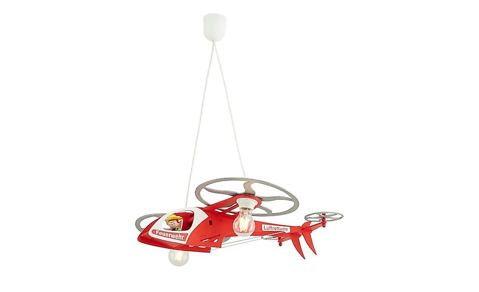 Pendelleuchte  2-flammig  `Feuerwehr`   ¦ rot ¦ Maße (cm): B: 40 H: 15 Lamp günstig online kaufen