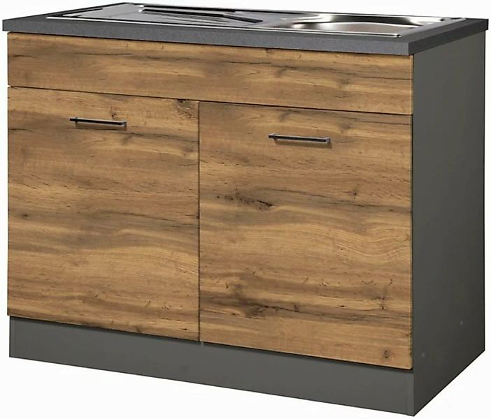 KOCHSTATION Spülenschrank KS-Trier Breite 100 cm, inklusive Einbauspüle günstig online kaufen