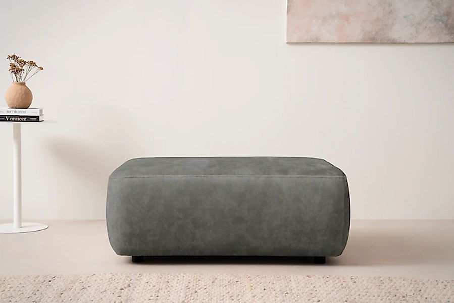 INOSIGN Polsterhocker »Torge, Hocker in Cord, Samtvelours oder Struktur«, p günstig online kaufen