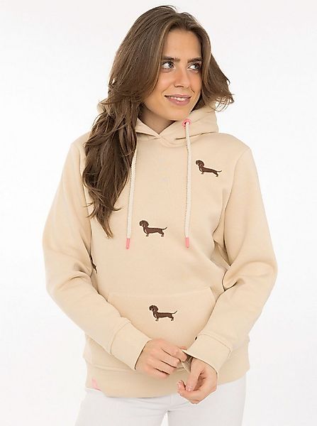Zwillingsherz Hoodie "Dackel all over" gestickte Dackel auf Vorderteil, Kap günstig online kaufen