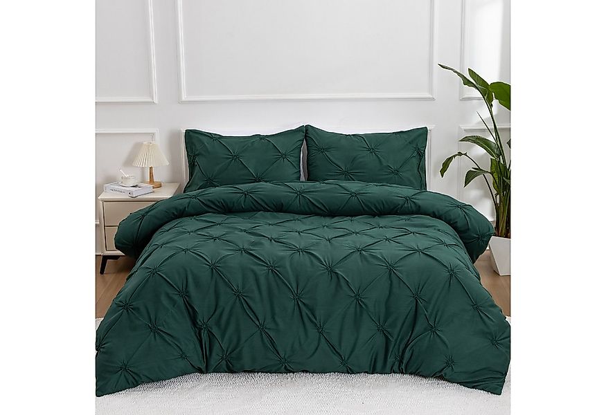 wohnTRAUM24 Bettwäsche Bettwäsche Pinch Pleat Bettbezug Set 135x200 cm, Pin günstig online kaufen