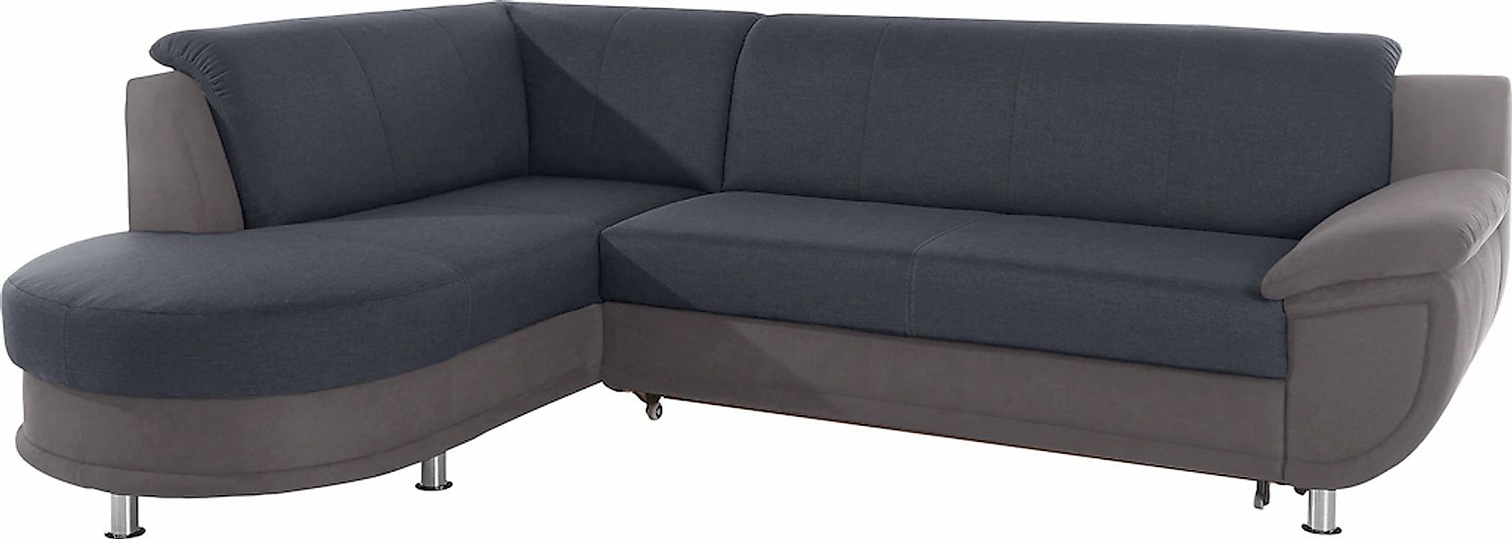 TRENDMANUFAKTUR Ecksofa »Rondo 3, zeitlos und bequem, Materialmix, breite A günstig online kaufen