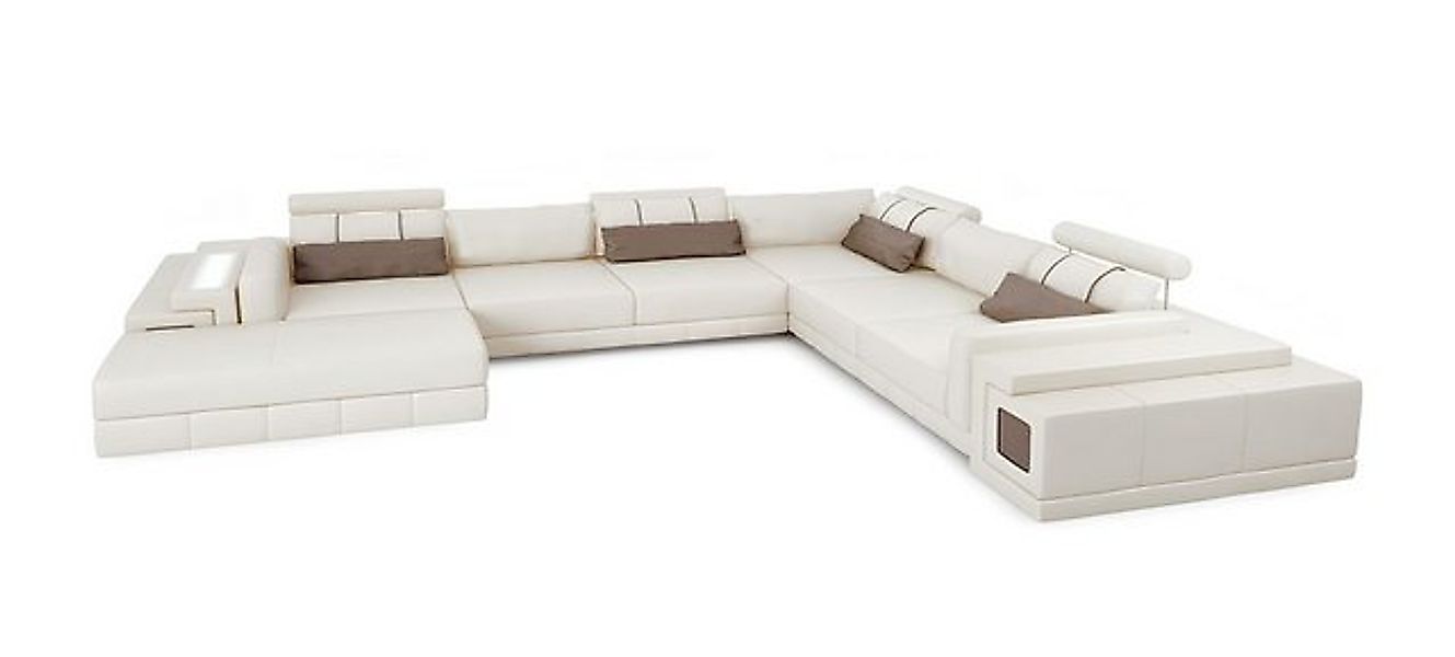 Xlmoebel Ecksofa Neues modernes Ledersofa in U-Form Wohnlandschaft Eckcouch günstig online kaufen