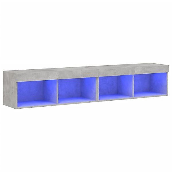 vidaXL TV-Schränke mit LED-Leuchten 2 Stk Betongrau 80x30x30 cm 837148 günstig online kaufen