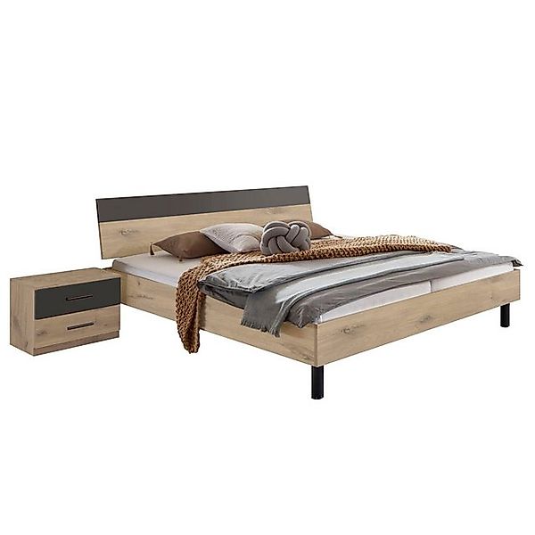 Wimex Bettanlage Budapest, (Bett, 2 Nachtkonsolen, 3-tlg., modern Optik, 3- günstig online kaufen