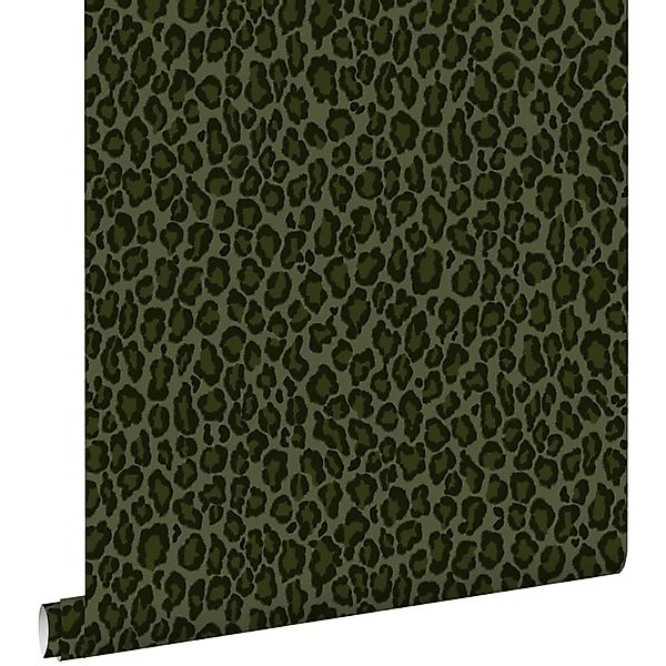 ESTAhome Tapete Leopardenmuster Dunkelgrün 53 cm x 10.05 m günstig online kaufen