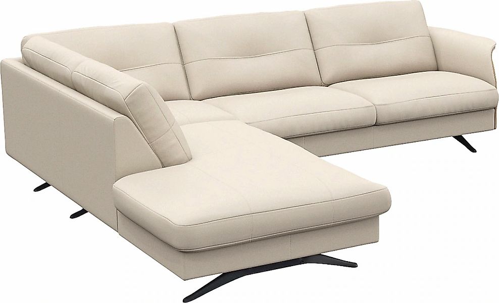FLEXLUX Ecksofa »Glow, super bequem durch hochwertigem Sitzaufbau mit Feder günstig online kaufen