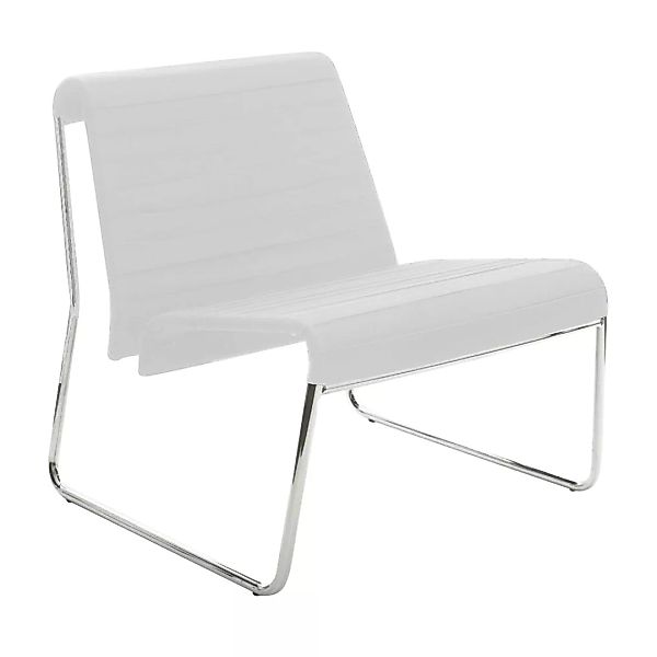 Danese - Farallon Lounge Stuhl - weiß/Gestell verchromt/BxHxT 68,5x71x72cm günstig online kaufen