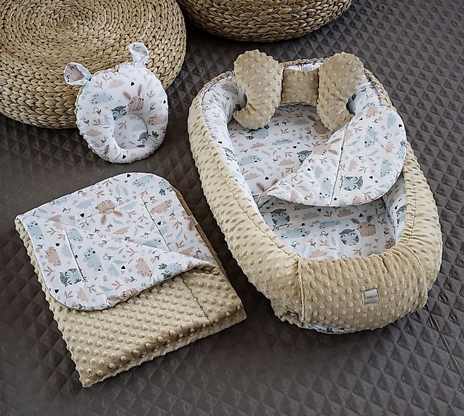 Loolay Baby-Reisebett HASE Beige Weiß/ MINKY günstig online kaufen
