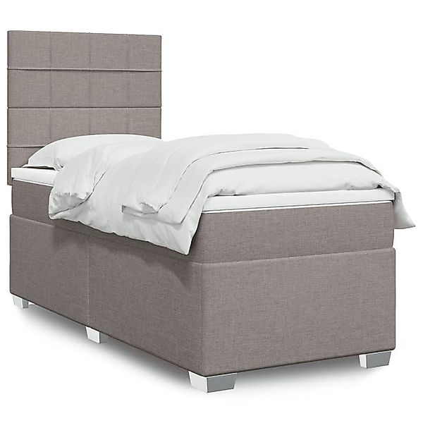 furnicato Bettgestell Boxspringbett mit Matratze Taupe 90x190 cm Stoff (1-t günstig online kaufen