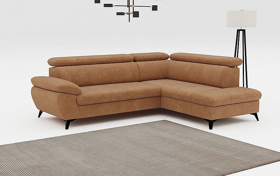 COTTA Ecksofa Hudson L-Form, mit Kopfteilverstellung, wahlweise mit Bettfun günstig online kaufen