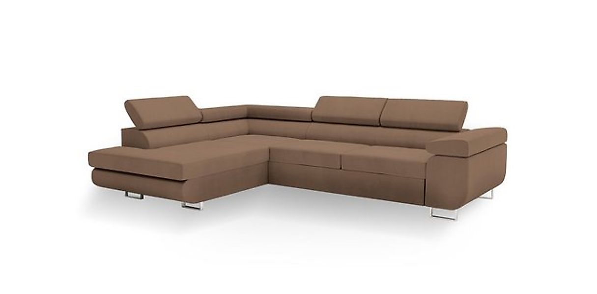 Goldstoff Ecksofa hochwertiges Sofa mit Schlaffunktion, Eckcouch mit prakti günstig online kaufen