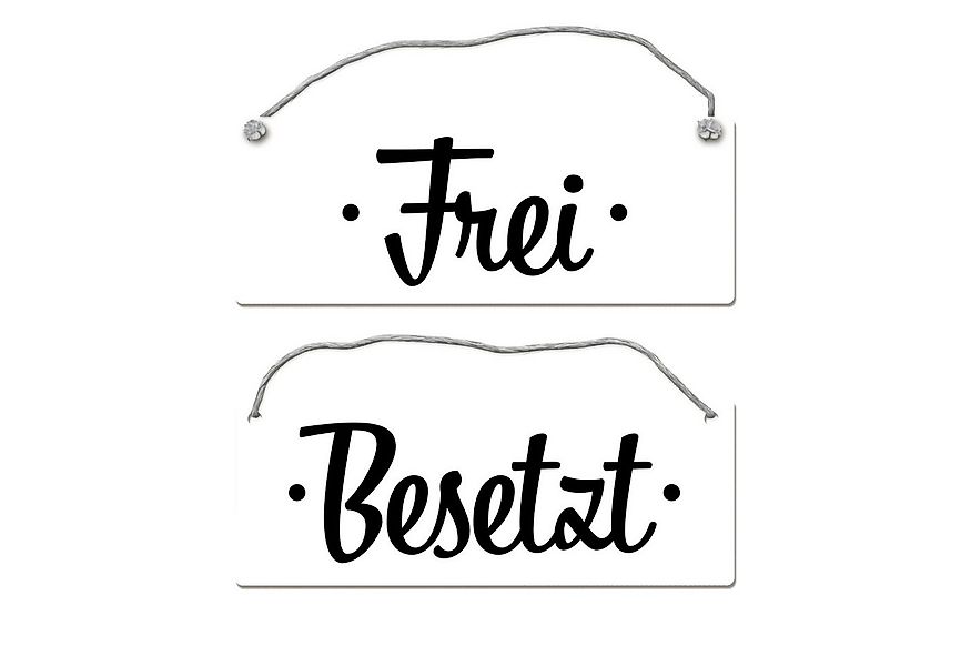 speecheese Metallschild Toilette ist besetzt bzw. frei Wendeschild mit Kord günstig online kaufen