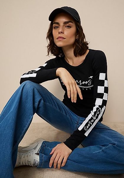 KangaROOS Langarmshirt Langarm, sehr figurbetonte Passform, aus Baumwolle günstig online kaufen