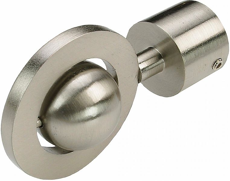 Liedeco Gardinenstangen-Endstück "Endstück, Endknopf edelstahl-optik "Franc günstig online kaufen