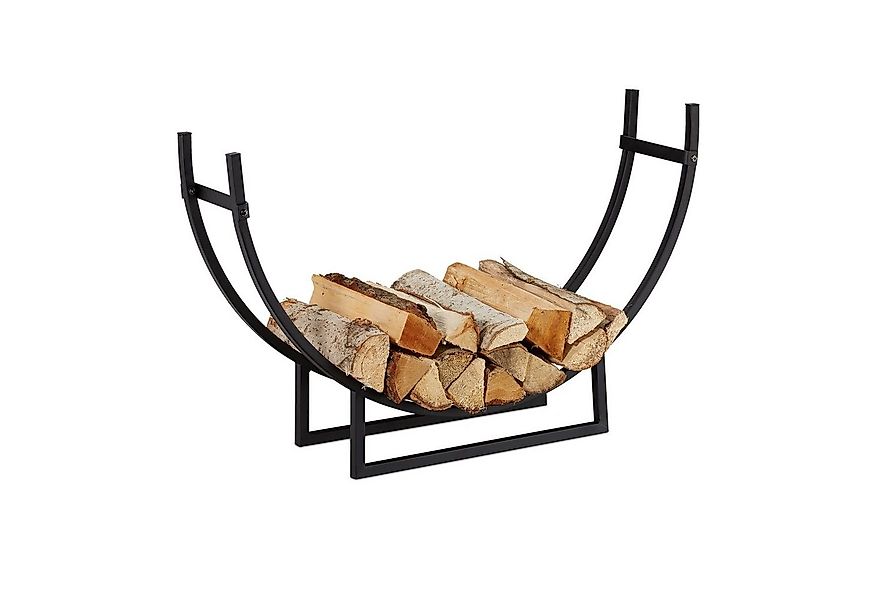 relaxdays Kaminholzregal halbrund, BxTxH:92x21x55 cm günstig online kaufen