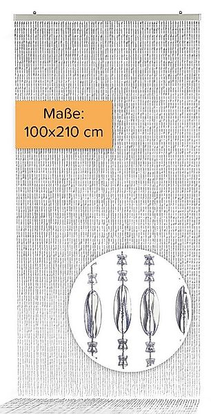 Kobolo Türvorhang DIAMONDS Kunststoff klar 80 Stränge 100x210cm (1 St), Öse günstig online kaufen
