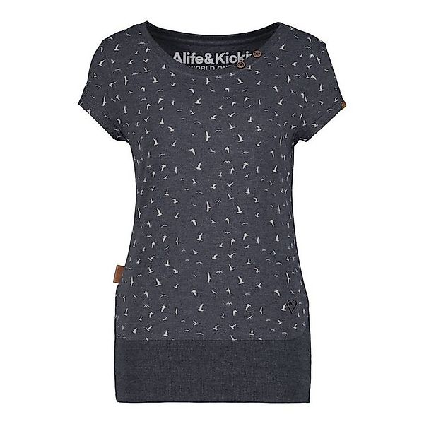 Alife & Kickin T-Shirt CocoAK B T-Shirt mit Zierknöpfen am Rundhalsausschni günstig online kaufen