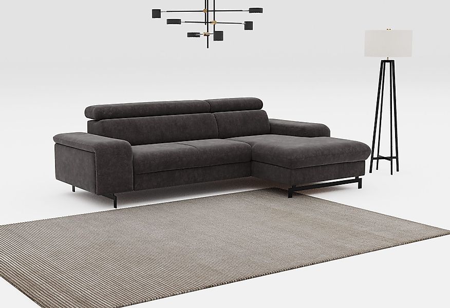 COTTA Ecksofa Emma L-Form, mit Kopfteilverstellung, günstig online kaufen