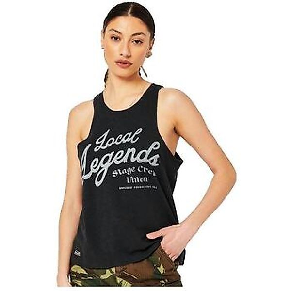 Superdry  Tank Top Débardeur  Vintage Merch Store slim noir günstig online kaufen