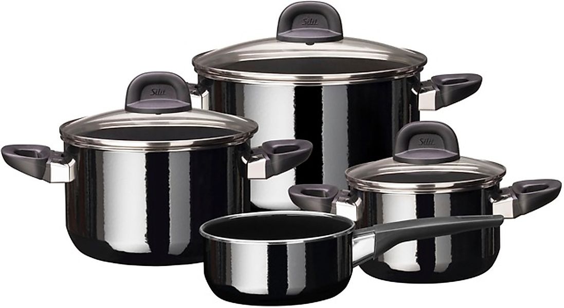 Silit Topf-Set »Modesto Line Black, Induktionstöpfe spülmaschinengeeignet«, günstig online kaufen